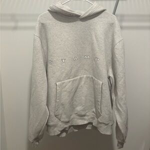 Rare Stampd Heather Gray Pullover Hoodie with Center Logo